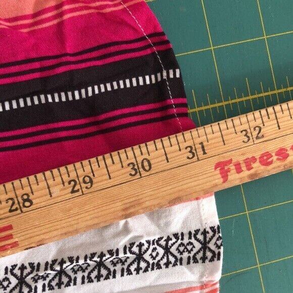 Rock & Roll Cowgirl Shirt Women's Size M Pink Stripe 3/4 Sleeve Hi Low Hem - Picture 6 of 6